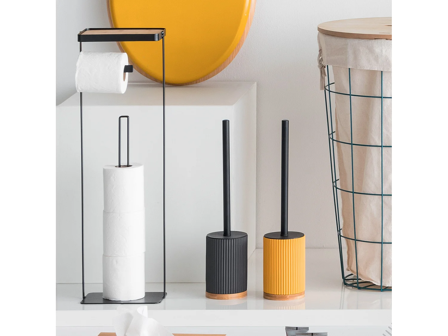 Dérouleur WC 3 en 1 "Modern" 59cm Charbon