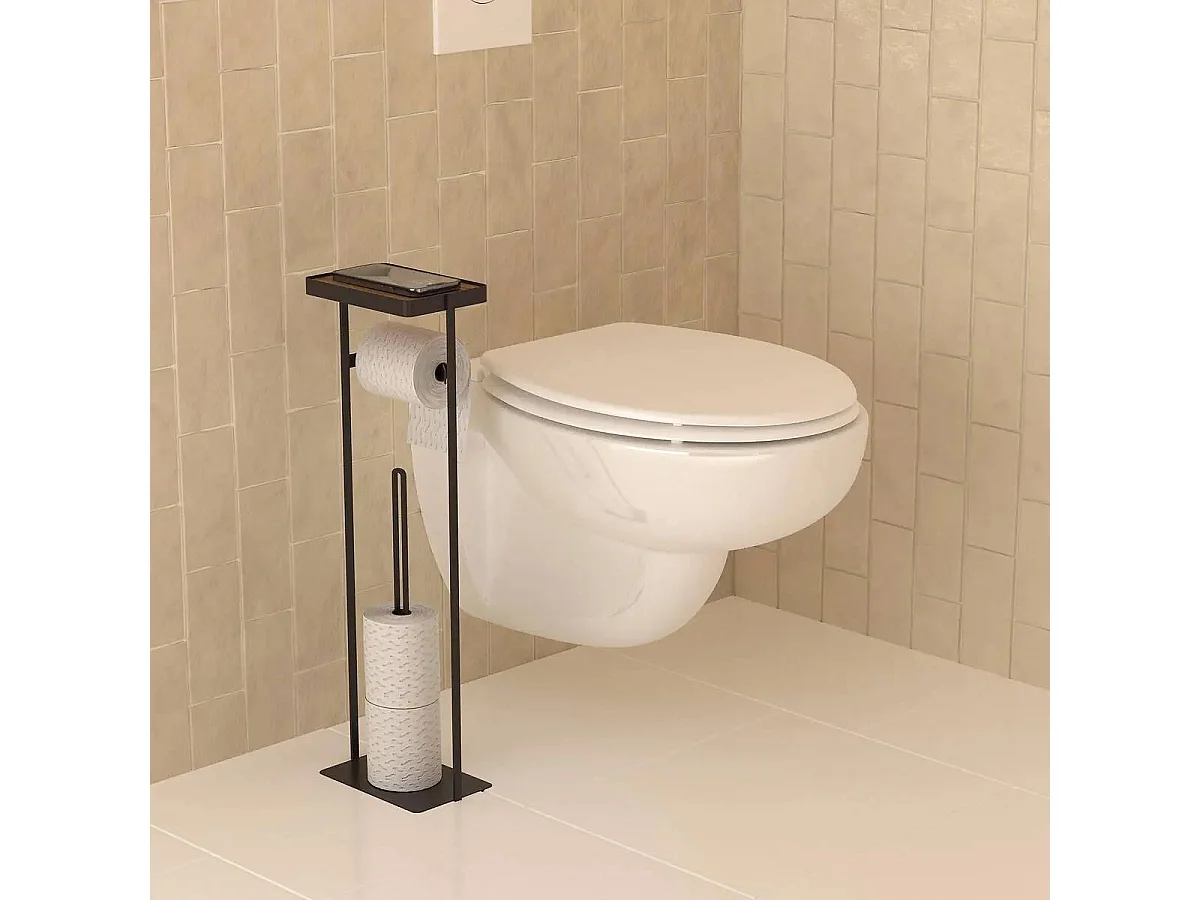 Dérouleur WC 3 en 1 "Modern" 59cm Charbon