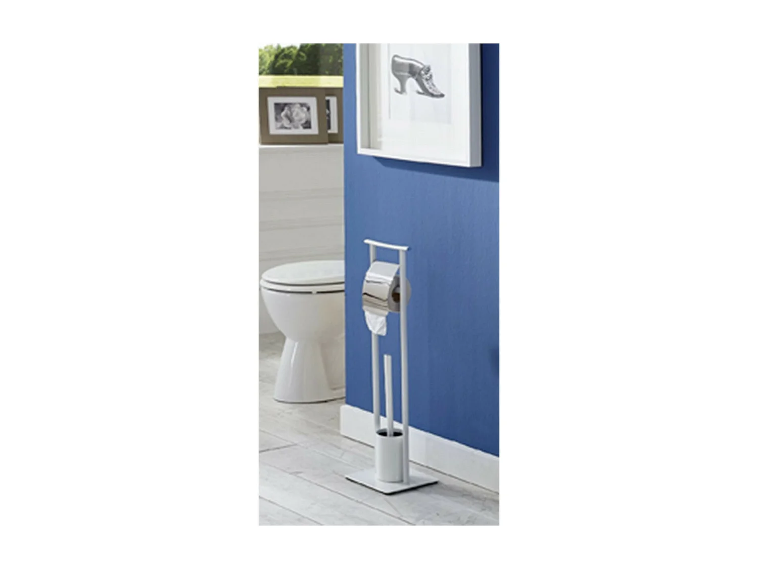 Dérouleur WC en Métal Design "Ethan" 69cm Argent