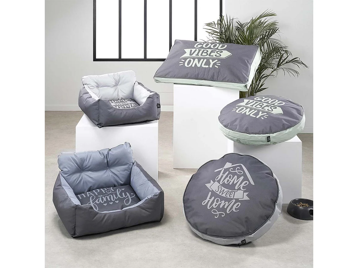 Coussin pour Chien & Chat "Good Vibes" 80cm Vert