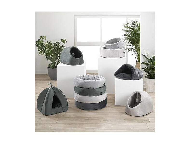 Coussin Rond pour Chat "Sweet Cat" 50cm Vert Foncé