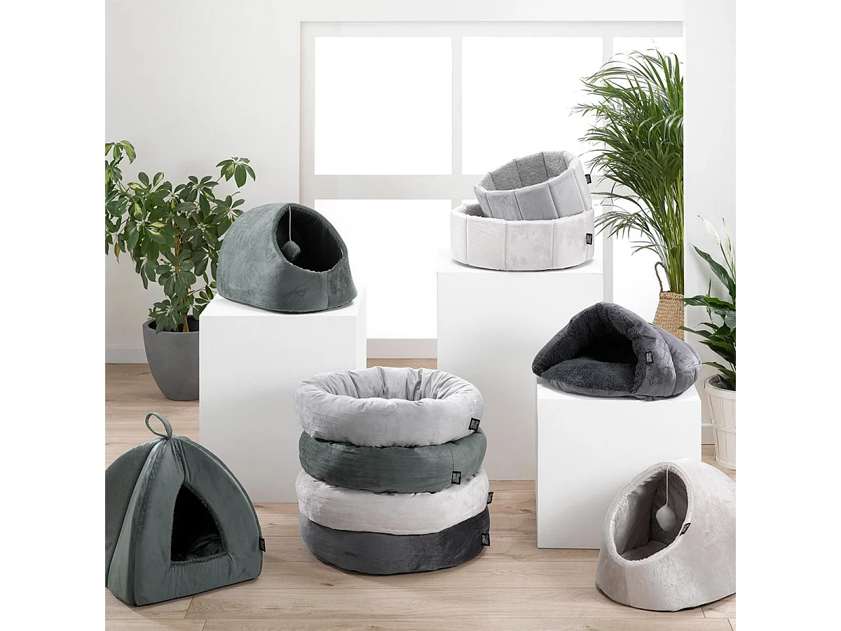 Coussin Rond pour Chat "Sweet Cat" 50cm Vert Foncé