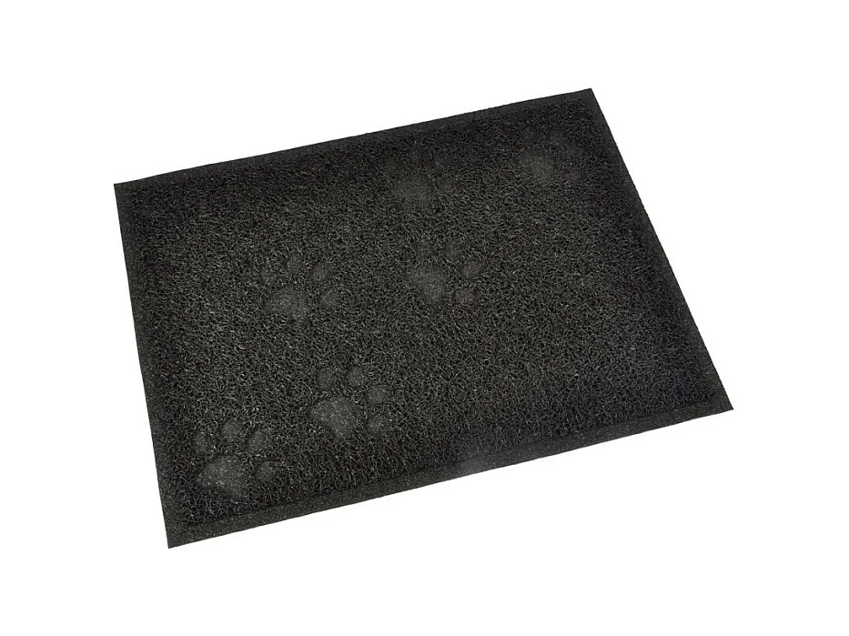 Tapis Repas pour Chien & Chat Déco "Pattes" 40cm Noir