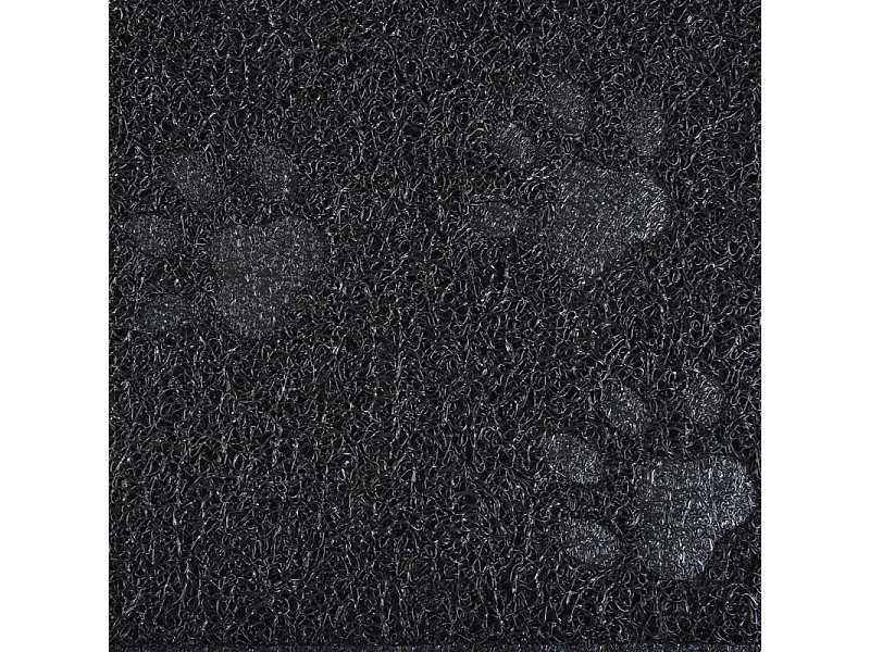 Tapis Repas pour Chien & Chat Déco "Pattes" 40cm Noir