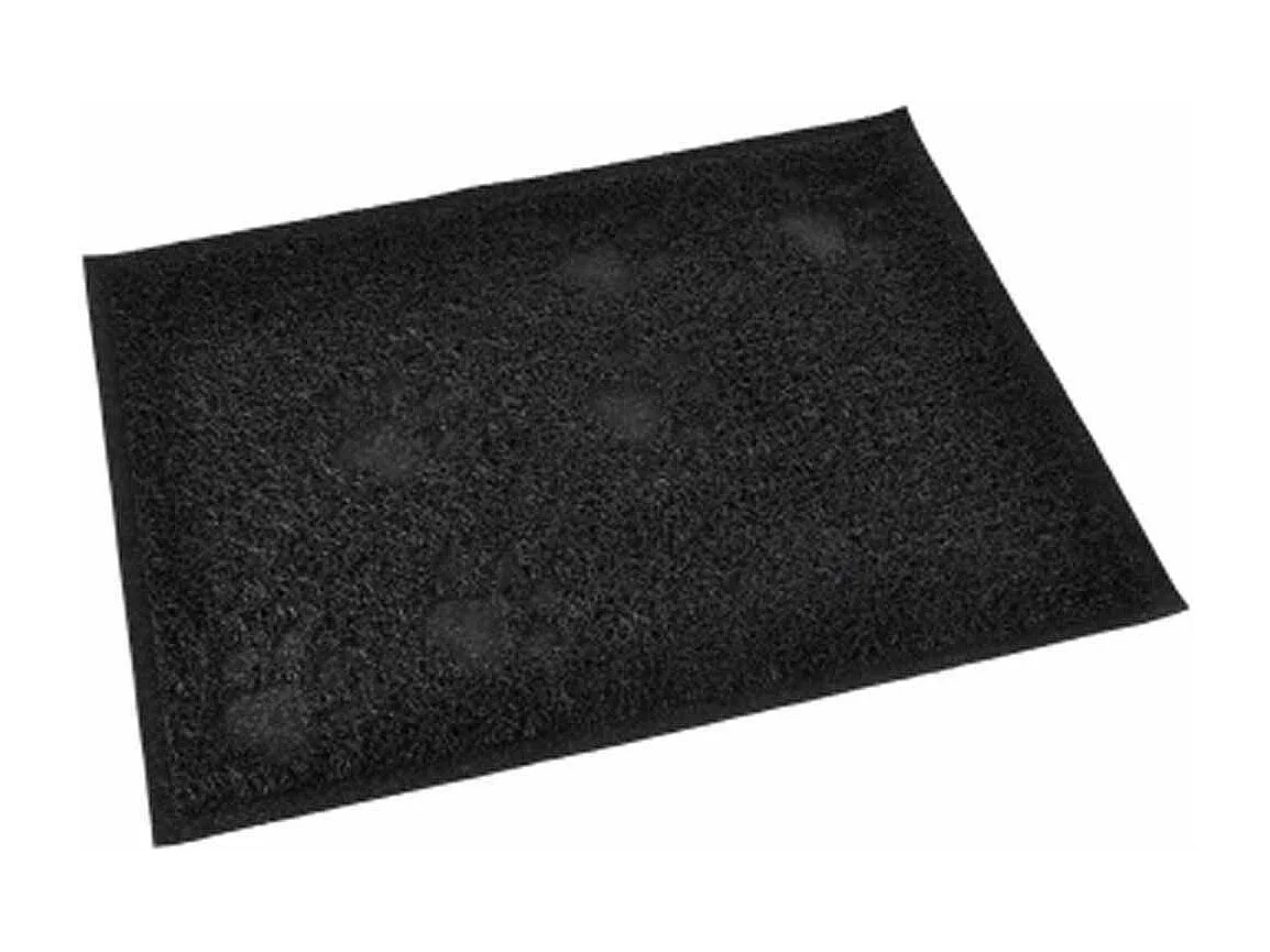 Tapis Repas pour Chien & Chat Déco "Pattes" 40cm Noir