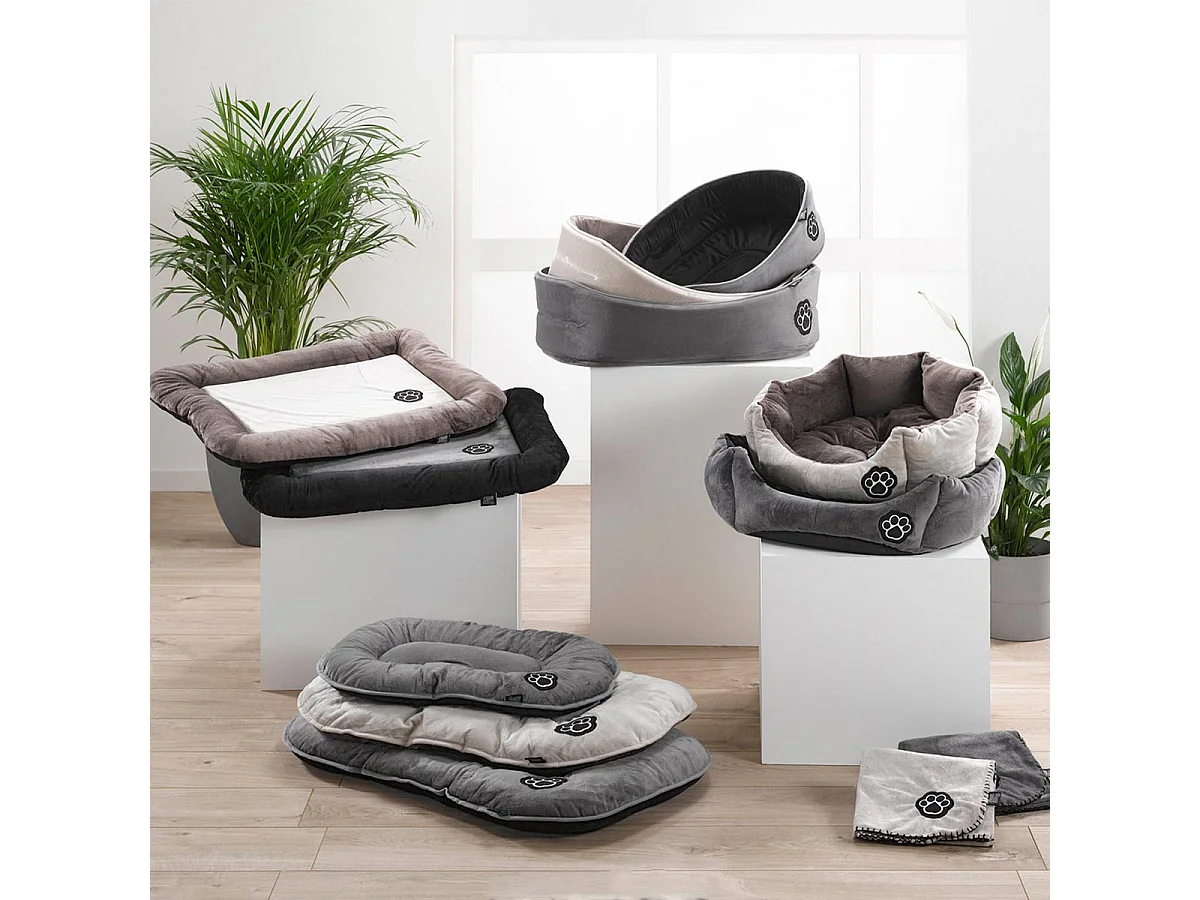 Coussin pour Chien & Chat "Patchy" 61cm Gris