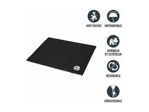 Coussin pour Chien & Chat "Bicolore" 80cm Noir