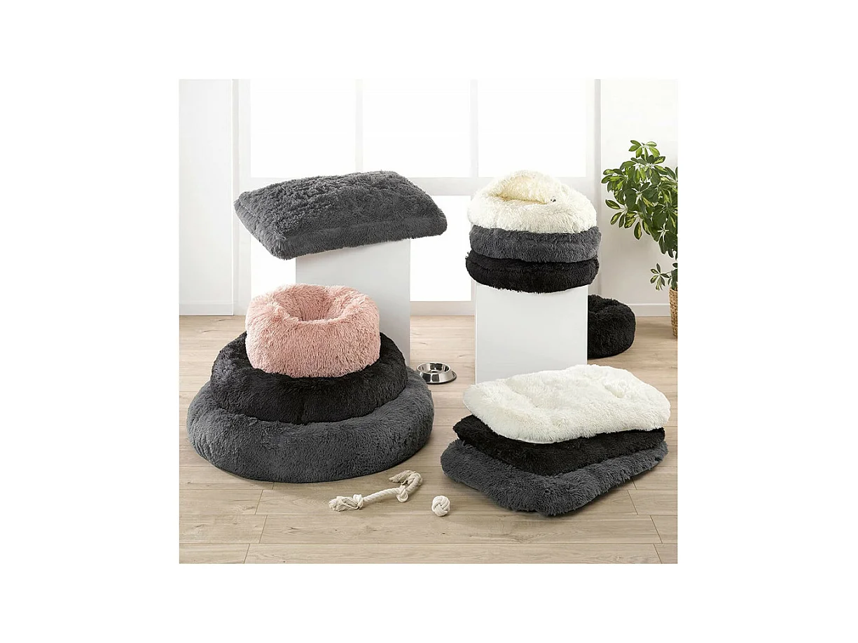Coussin pour Chien & Chat "Fluffy" 77cm Anthracite