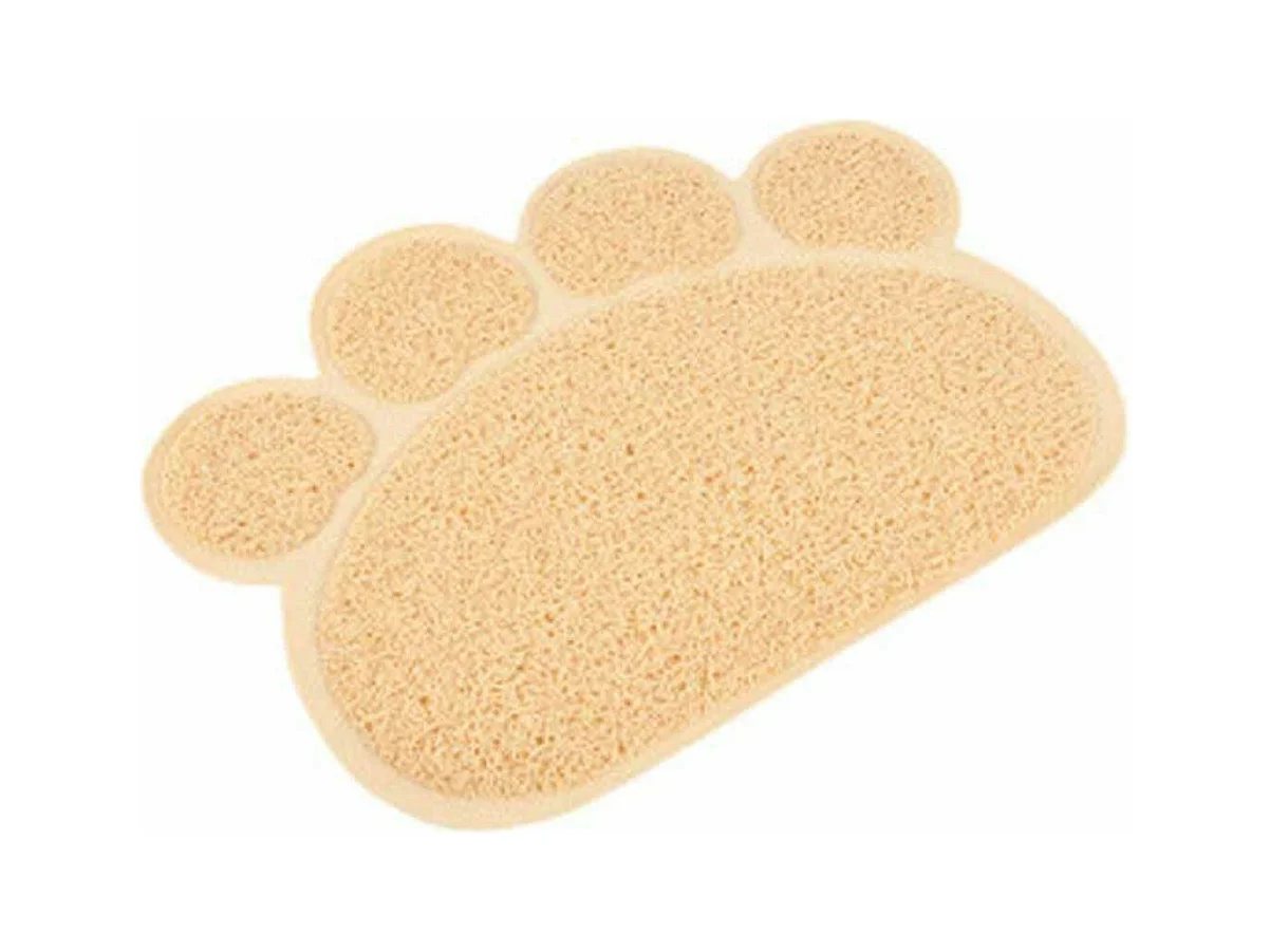 Tapis Repas pour Chien & Chat "Pattes" 40cm Naturel