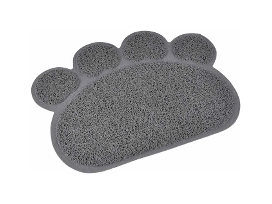 Tapis Repas pour Chien & Chat "Pattes" 40cm Gris
