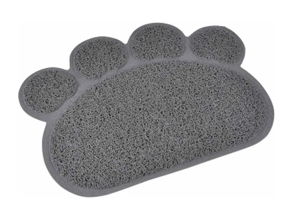 Tapis Repas pour Chien & Chat "Pattes" 40cm Gris