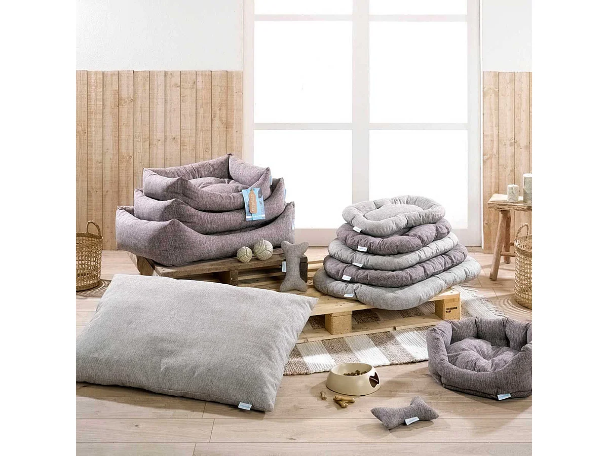 Coussin pour Chien & Chat "Eco Blu" 50cm Lin