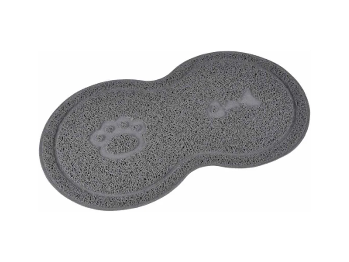 Tapis Repas pour Chien & Chat "Double" 46cm Gris