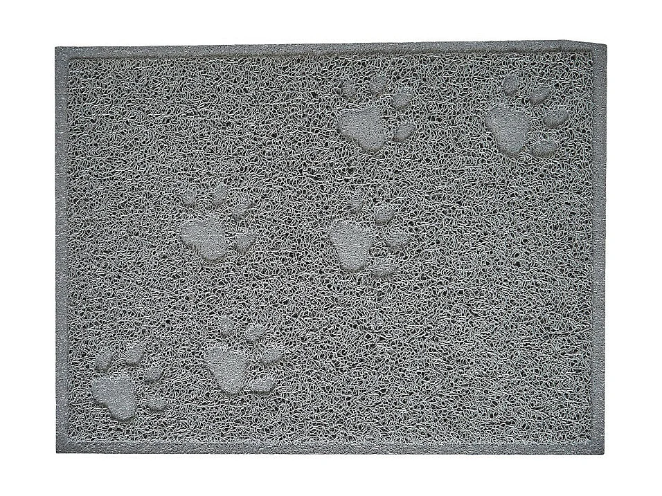 Tapis Repas pour Chien & Chat Déco "Pattes" 40cm Gris