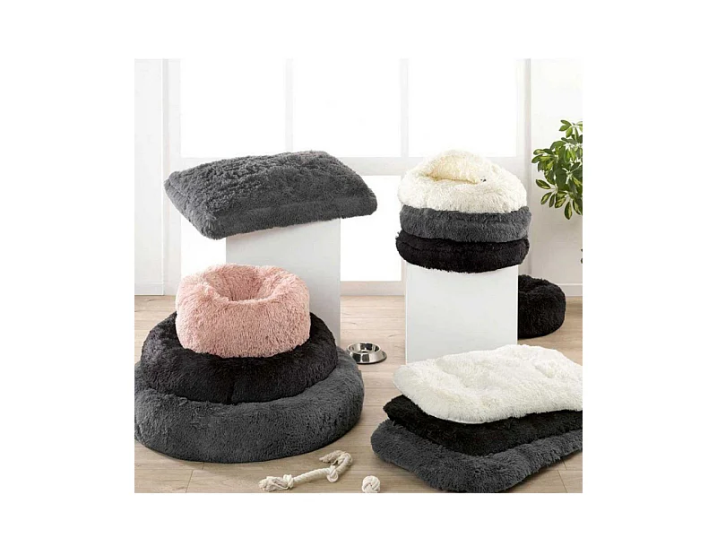 Coussin pour Chien & Chat "Fluffy" 87cm Noir
