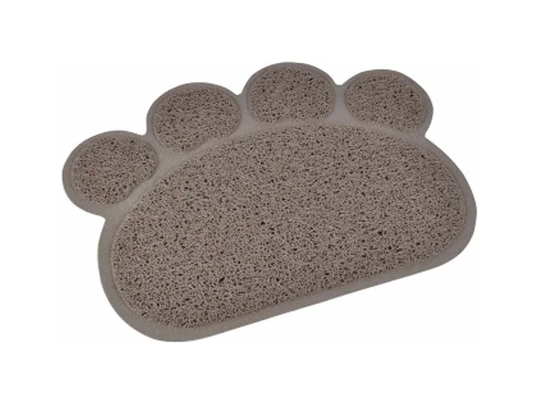Tapis Repas pour Chien & Chat "Pattes" 40cm Taupe