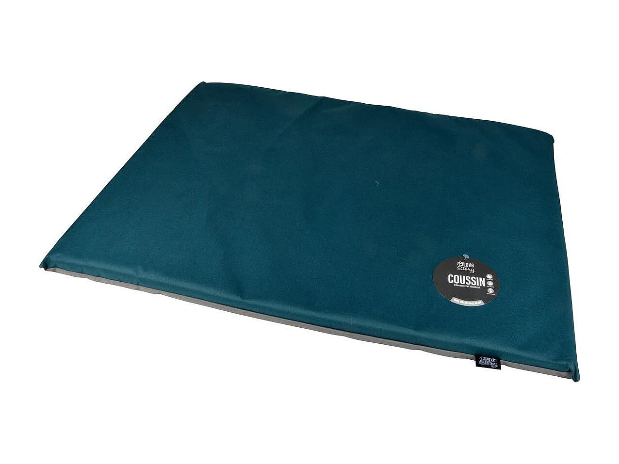 Coussin pour Chien & Chat "Bicolore" 80cm Émeraude