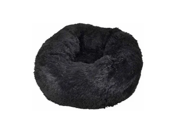 Coussin Rond pour Chien & Chat "Fluffy" 55cm Noir