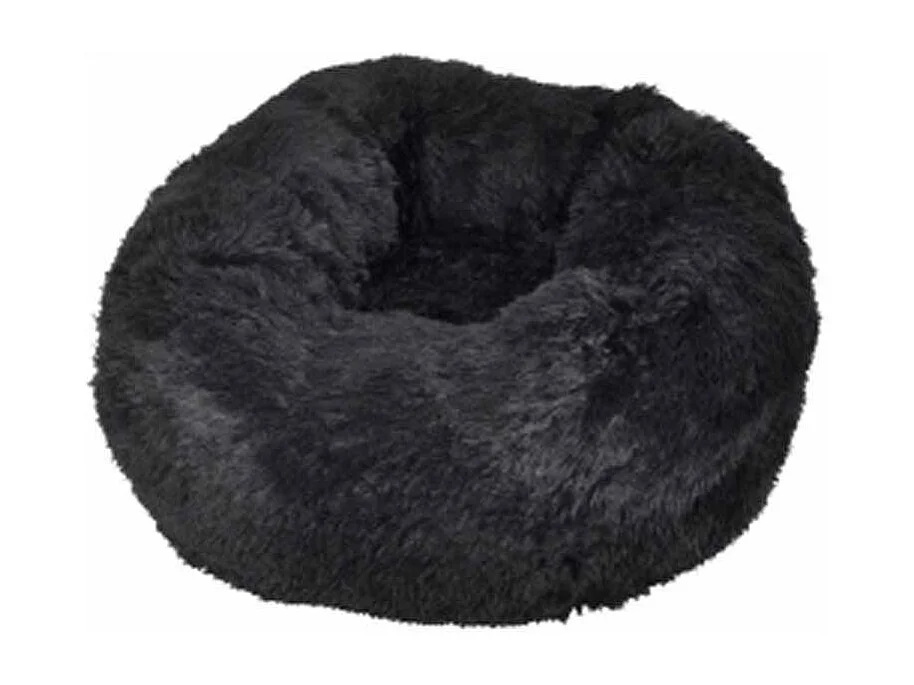 Coussin Rond pour Chien & Chat "Fluffy" 55cm Noir