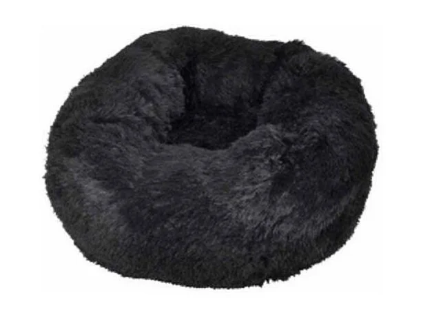 Coussin Rond pour Chien & Chat "Fluffy" 55cm Noir