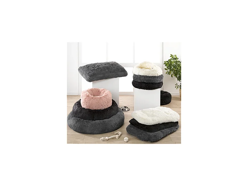 Coussin pour Chien & Chat "Fluffy" 80cm Anthracite