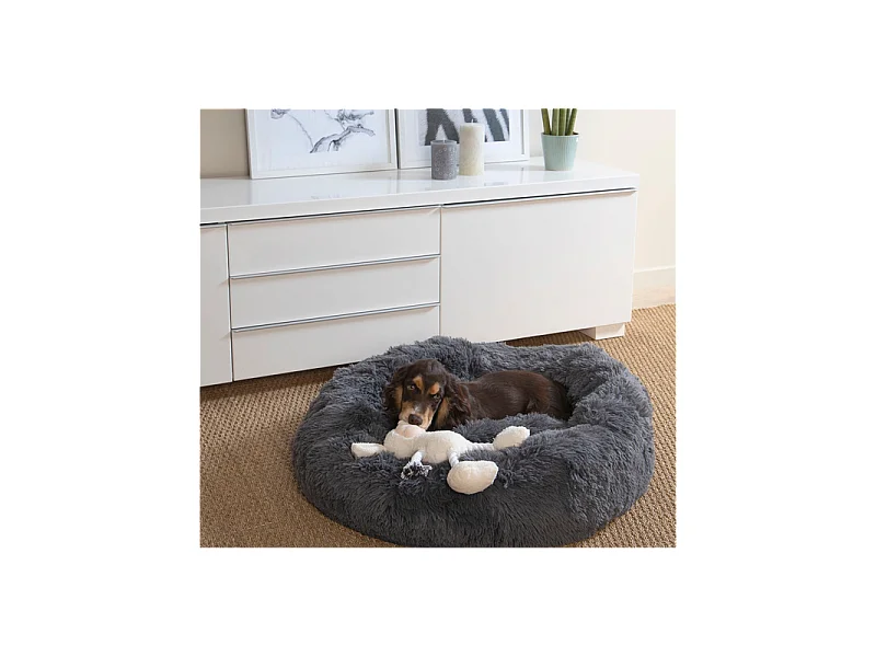 Coussin pour Chien & Chat "Fluffy" 75cm Anthracite