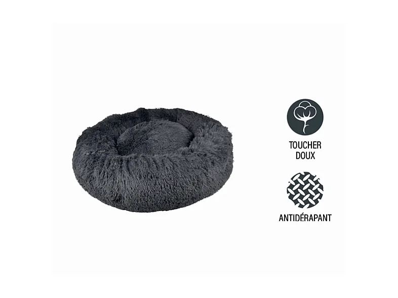 Coussin pour Chien & Chat "Fluffy" 75cm Anthracite