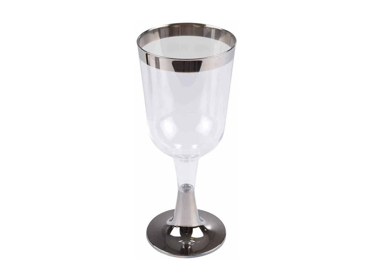 Lot de 6 Verres à Vin Réutilisable "Liseré" 18cl Argent