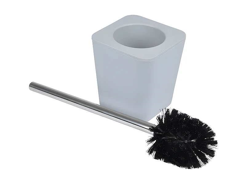 Brosse WC Soft Touch "Vitamine" 39cm Gris Clair