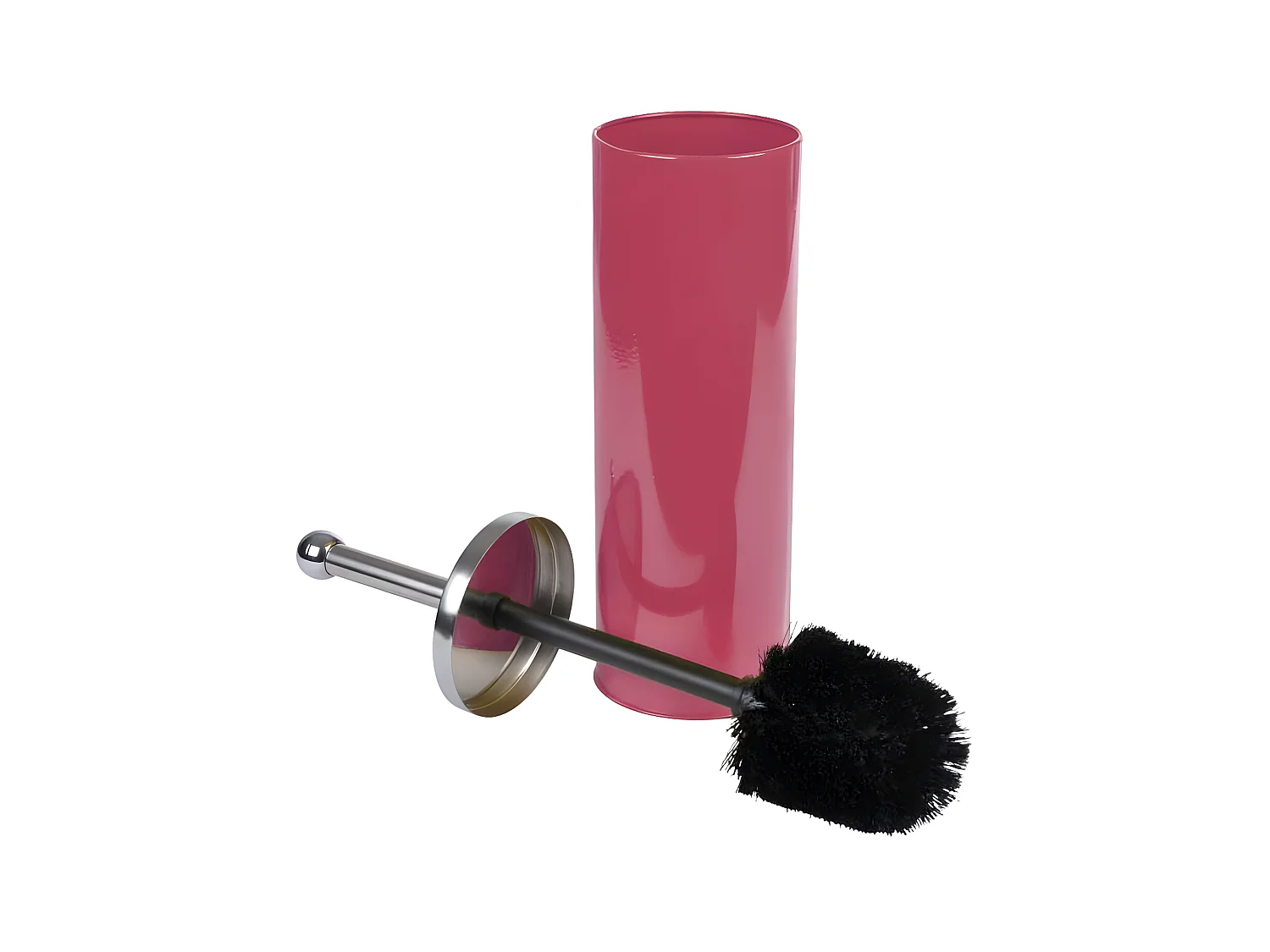 Brosse WC Design "Metalia" 37cm Framboise
