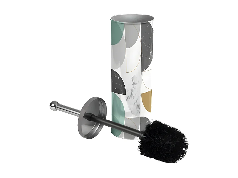 Brosse WC Imprimée "Geomarbre" 37cm Bleu