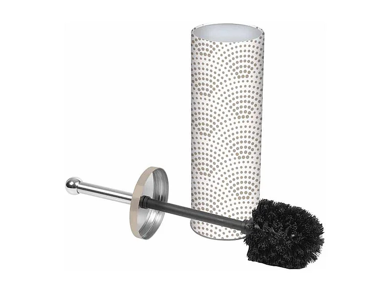 Brosse WC Imprimée "Minéral" 38cm Blanc