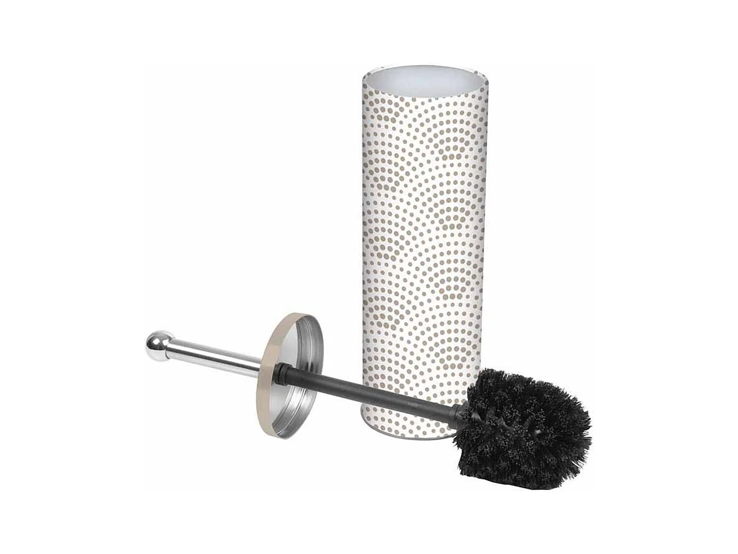 Brosse WC Imprimée "Minéral" 38cm Blanc