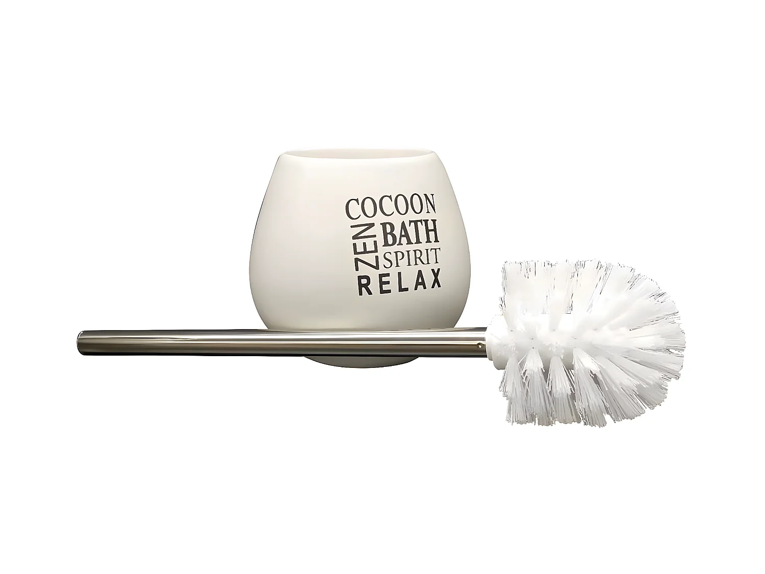 Brosse WC Céramique "Tikal" 38cm Blanc