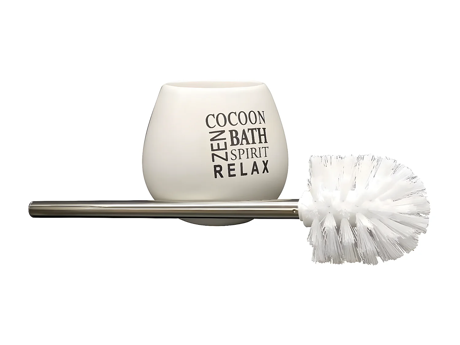 Brosse WC Céramique "Tikal" 38cm Blanc
