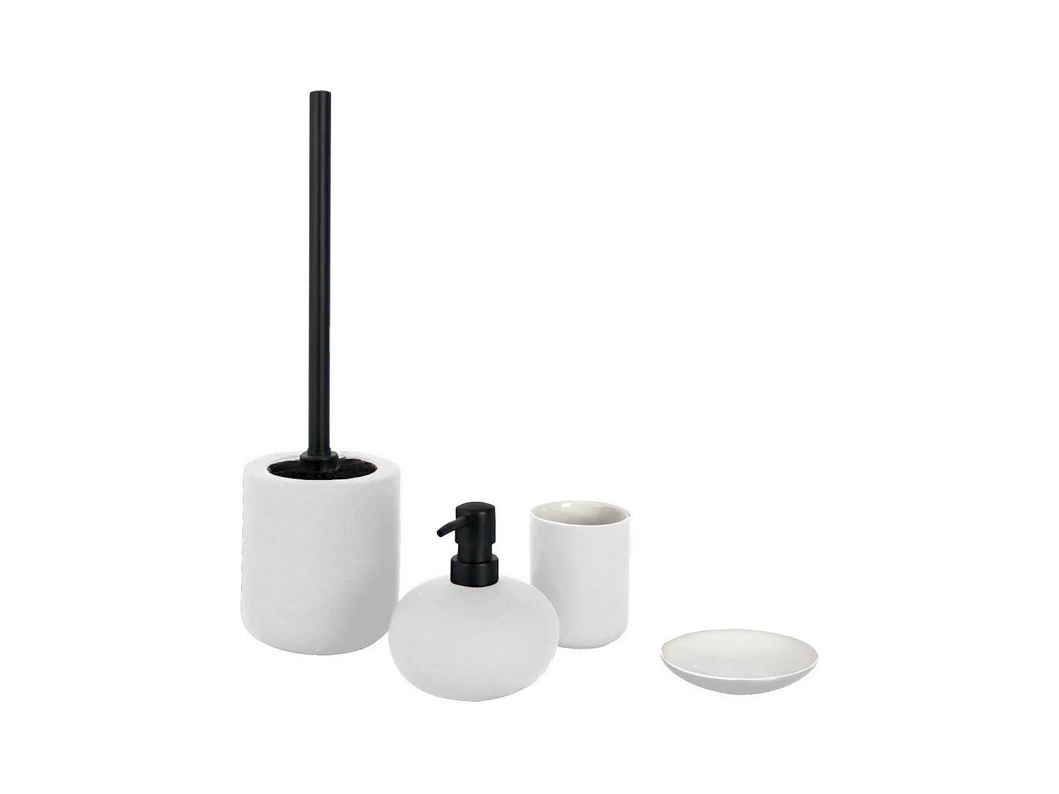 Brosse WC Unie Soft Touch "Mambo" 38cm Blanc