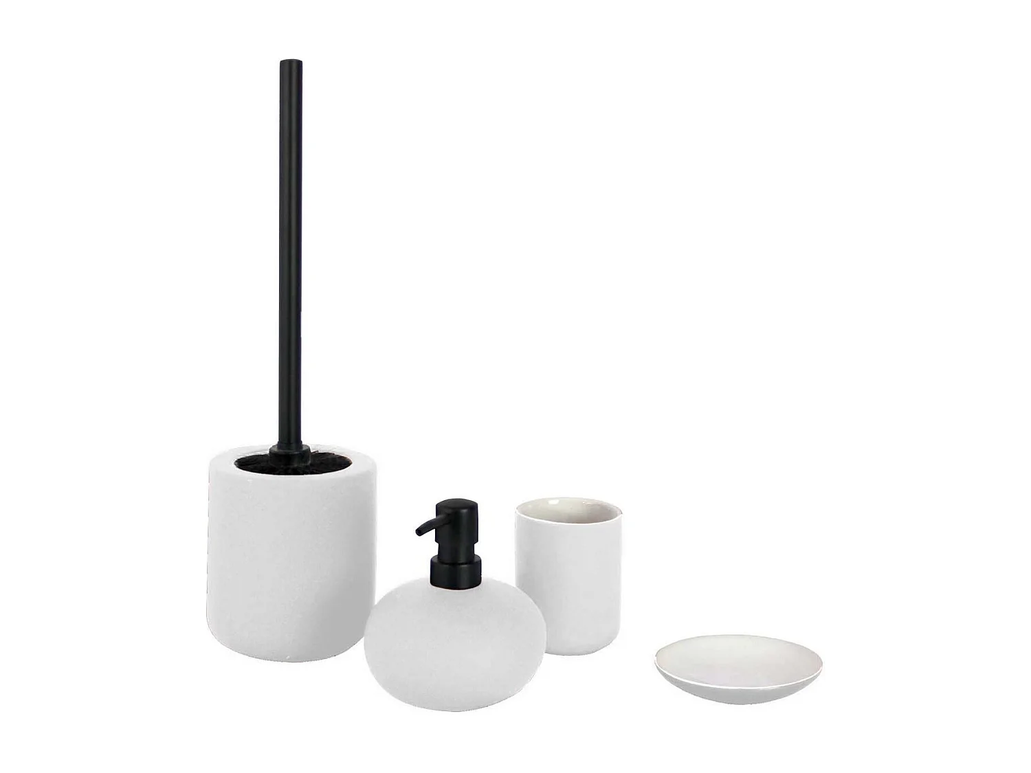 Brosse WC Unie Soft Touch "Mambo" 38cm Blanc