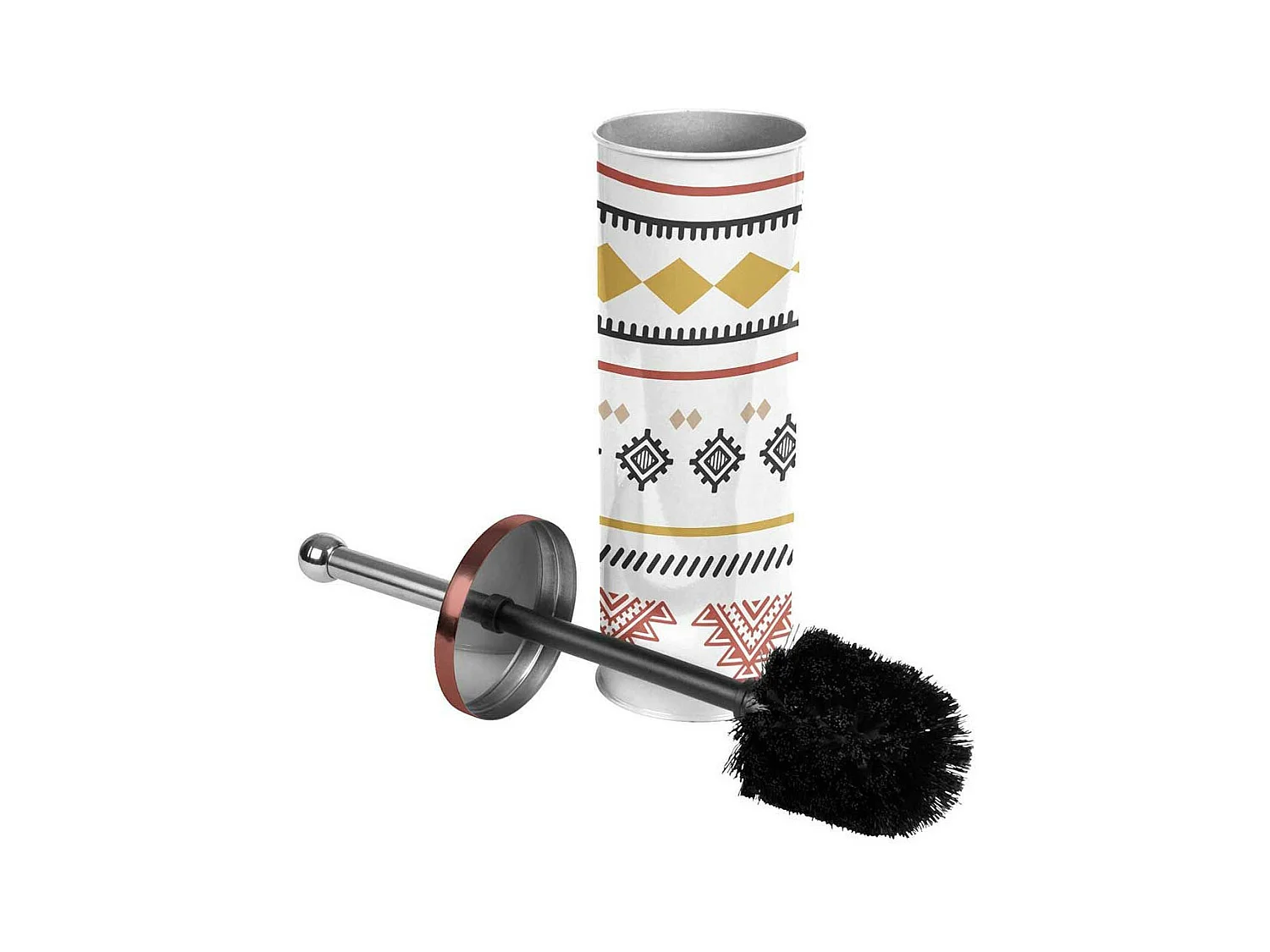 Brosse WC Imprimée "Esteban" 37cm Blanc