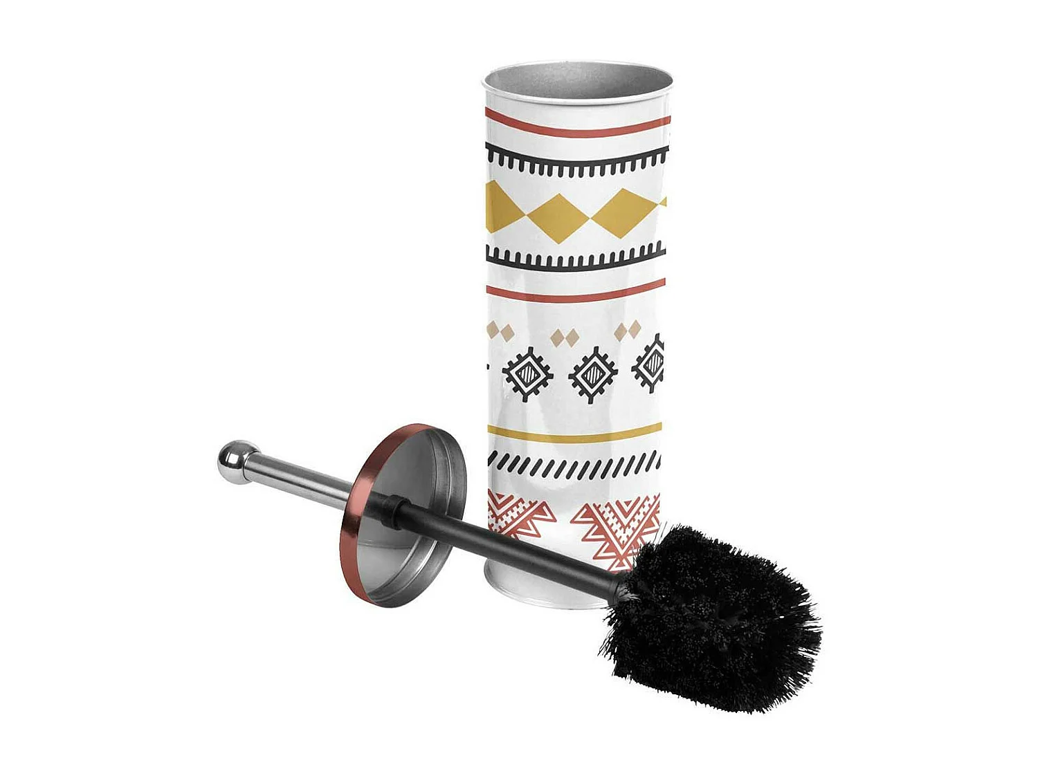 Brosse WC Imprimée "Esteban" 37cm Blanc