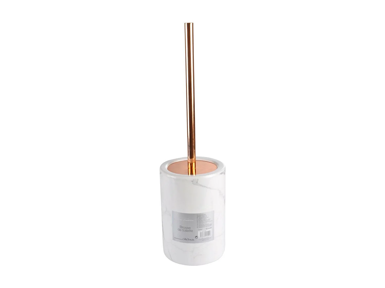 Brosse WC "Marbre" 42,5cm Blanc