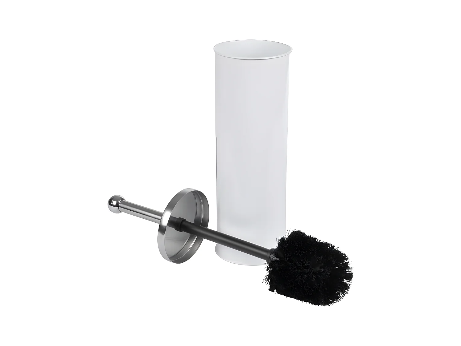 Brosse WC en Métal "Vitamine II" 37cm Blanc