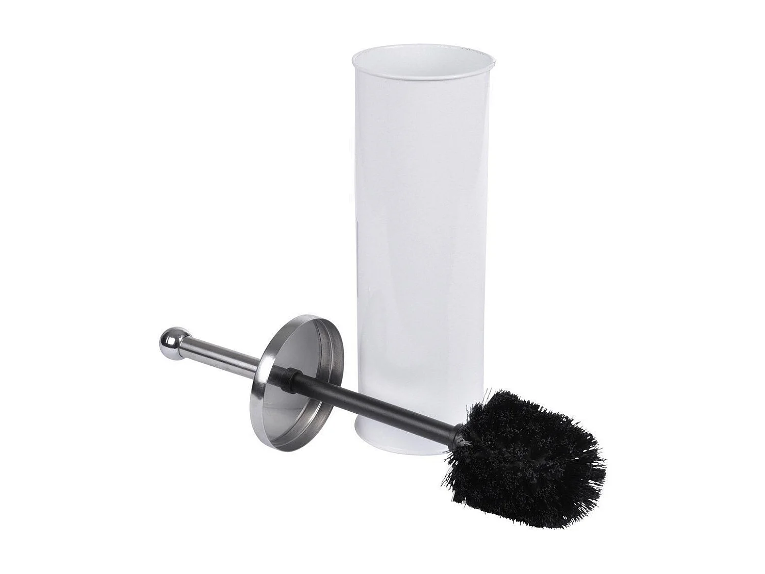 Brosse WC en Métal "Vitamine II" 37cm Blanc