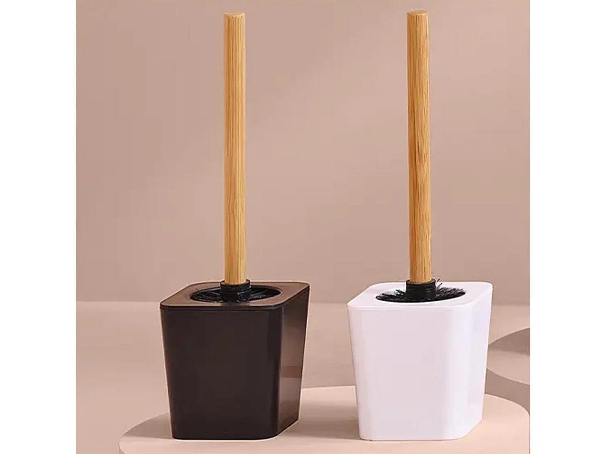 Brosse WC "Bambou" 39cm Blanc