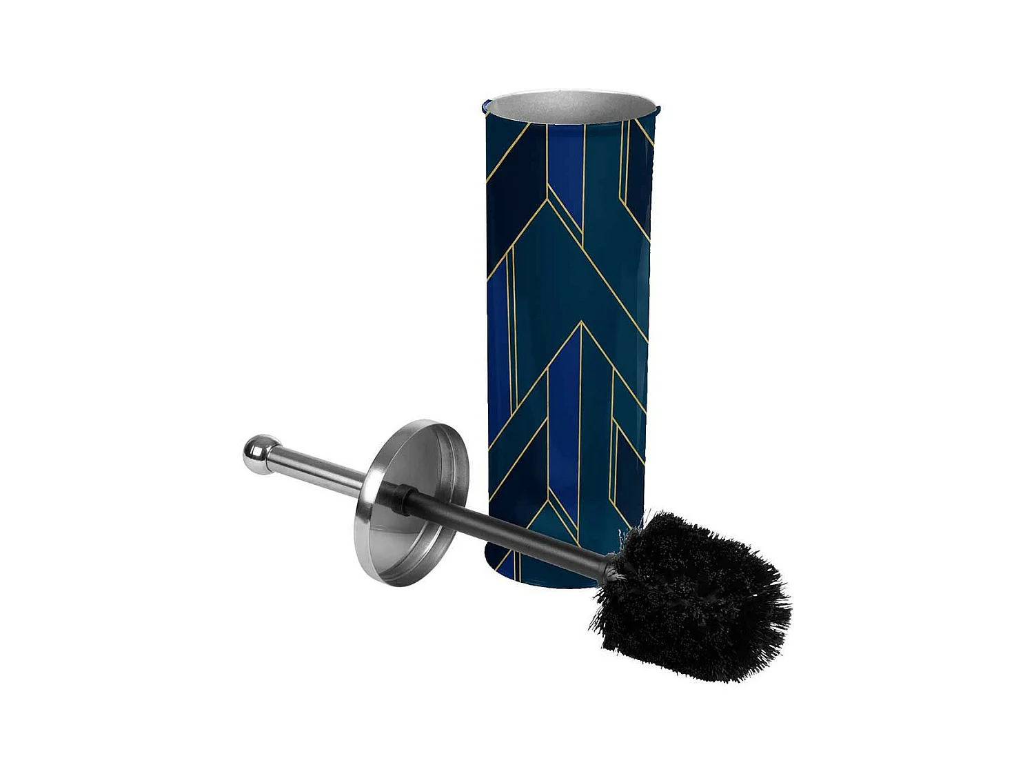 Brosse WC Imprimée "Achille" 37cm Vert & Bleu