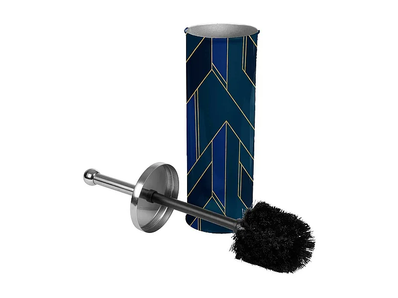Brosse WC Imprimée "Achille" 37cm Vert & Bleu