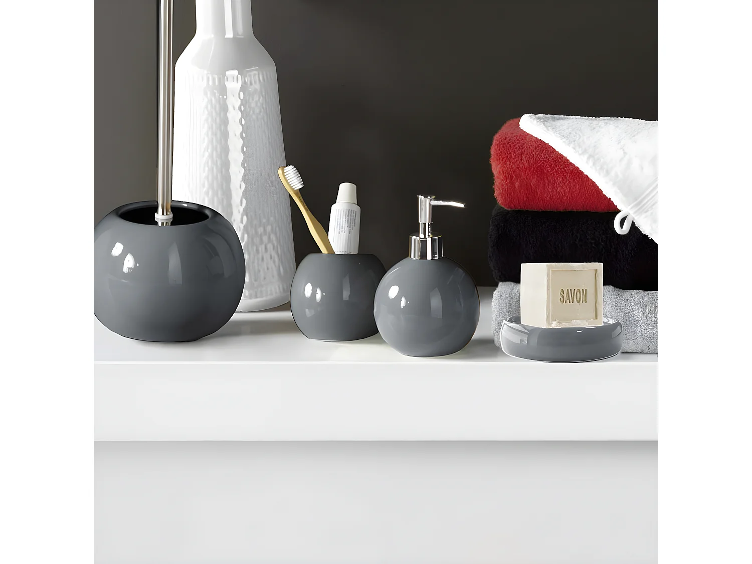 Brosse WC Design "Bullea" 37cm Anthracite