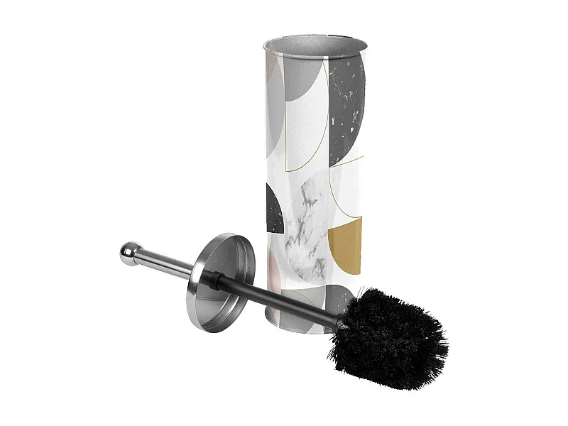 Brosse WC Imprimée "Geomarbre" 37cm Rose
