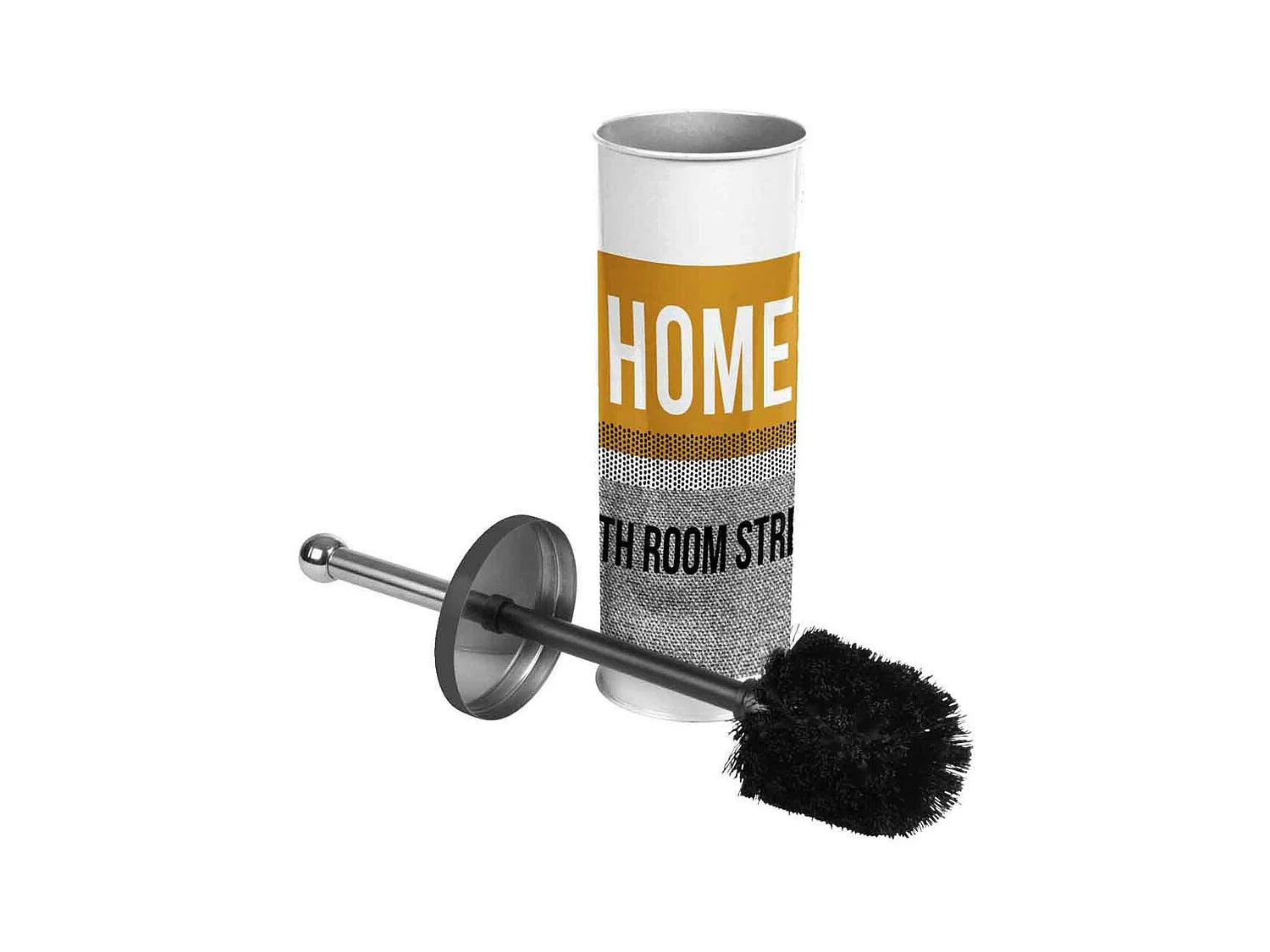 Brosse WC Imprimée "Street" 37cm Ocre & Gris