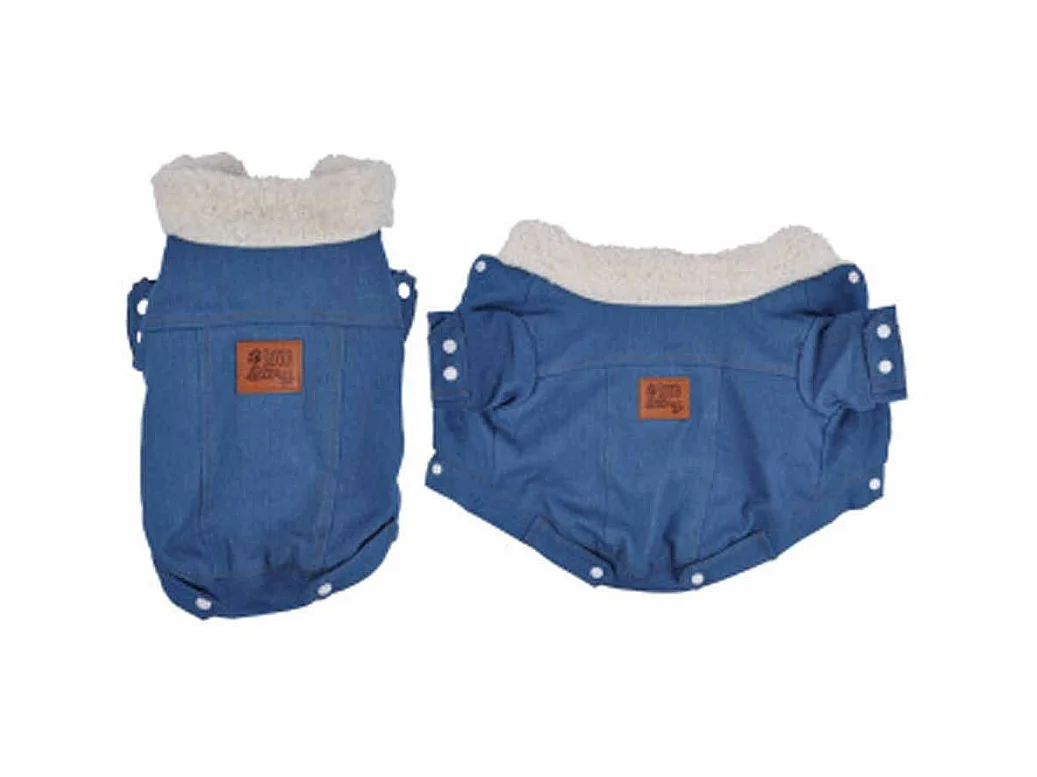 Vêtement pour Chien "Veste en Jean" 30cm Bleu