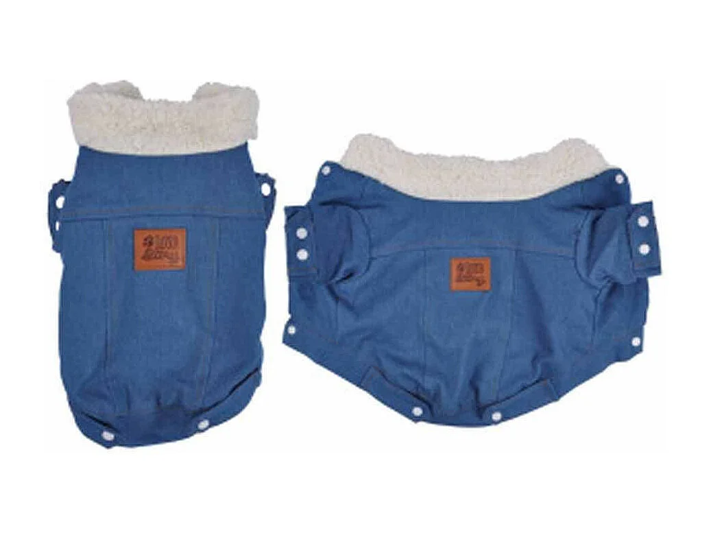 Vêtement pour Chien "Veste en Jean" 30cm Bleu